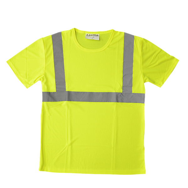 Playera Cuello Redondo Manga Corta HV Lamira Amarillo AS-4408 - 0